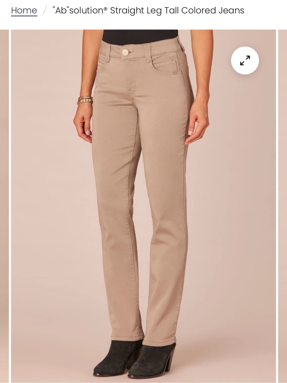 "Ab"solution® Straight Leg Colored Jeans